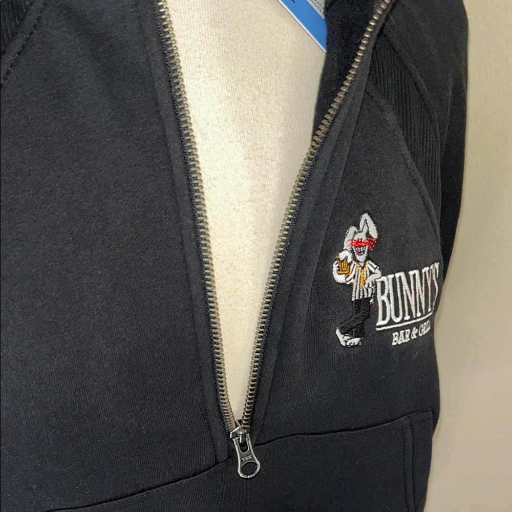 Black Quarter-Zip Sweatshirt - Picture 2 of 5